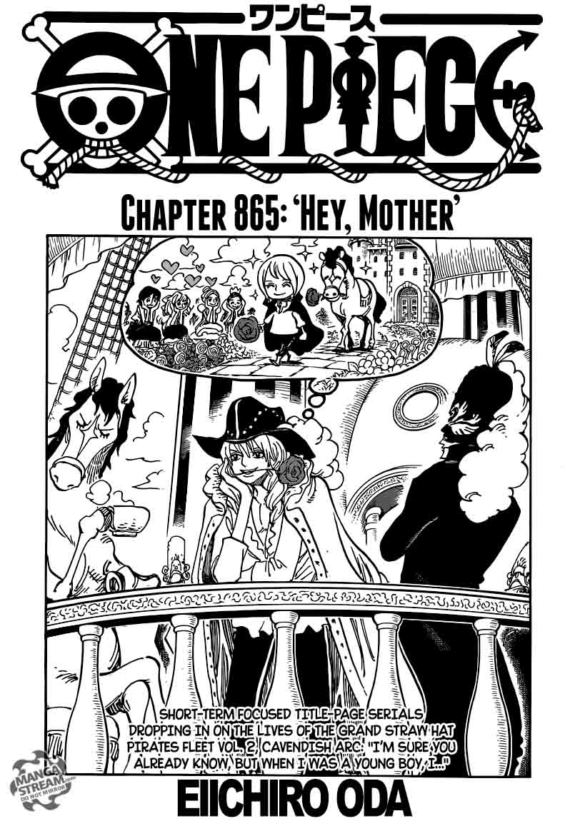 One Piece Manga Chapter 865 page 1 - Hey, Mother