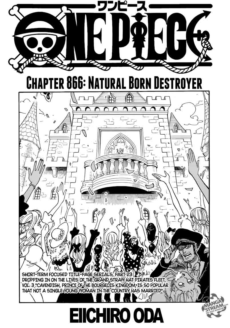 One Piece Manga Chapter 866 page 1 - Natural Born Destroyer
