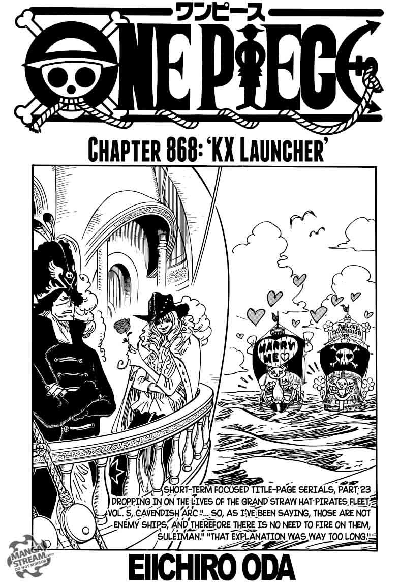One Piece Manga Chapter 868 page 1 - KX Launcher