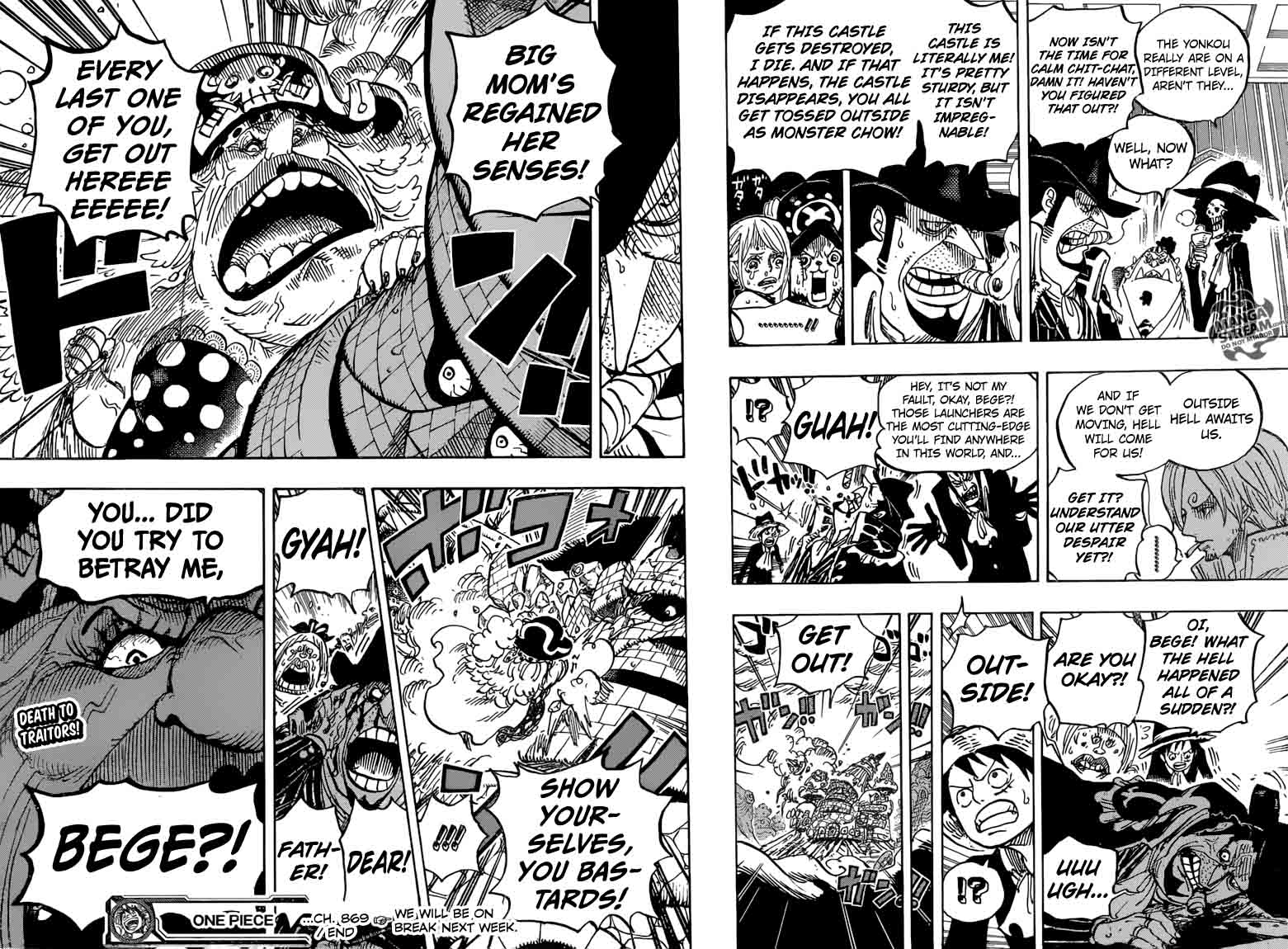 One Piece Manga Chapter 869 page 16 - Under Siege