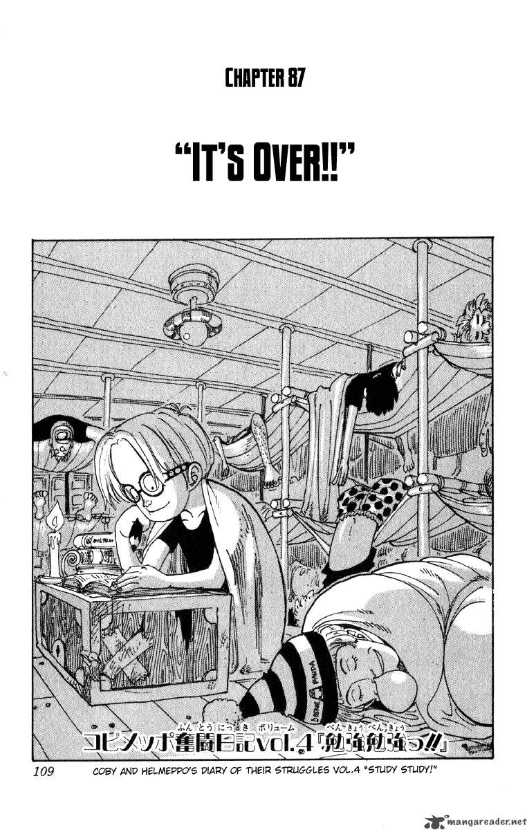 One Piece Manga Chapter 87 page 1 - It's Over!!