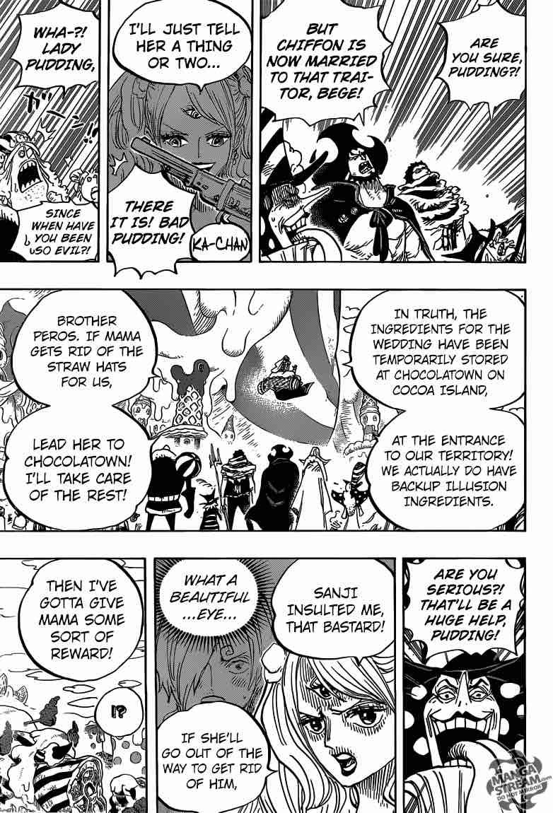 One Piece Manga Chapter 873 page 12 - Trapped Like Sweets in a Cage