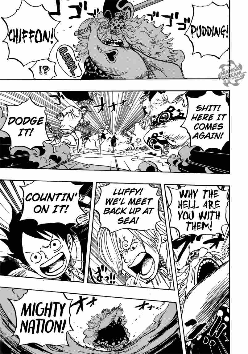 One Piece Manga Chapter 876 page 10 - Pudding Coincidentally Appears!!