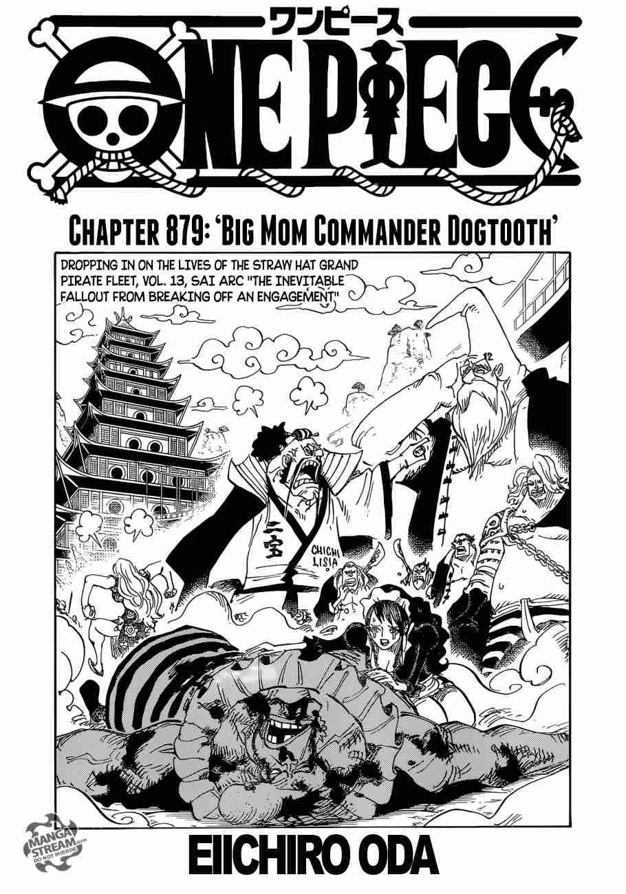One Piece Manga Chapter 879 page 1 - One of Big Mom's "3 Sweet Commanders", Katakuri