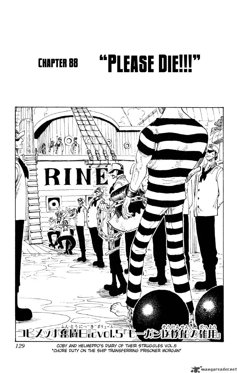 One Piece Manga Chapter 88 page 1 - Die!!!