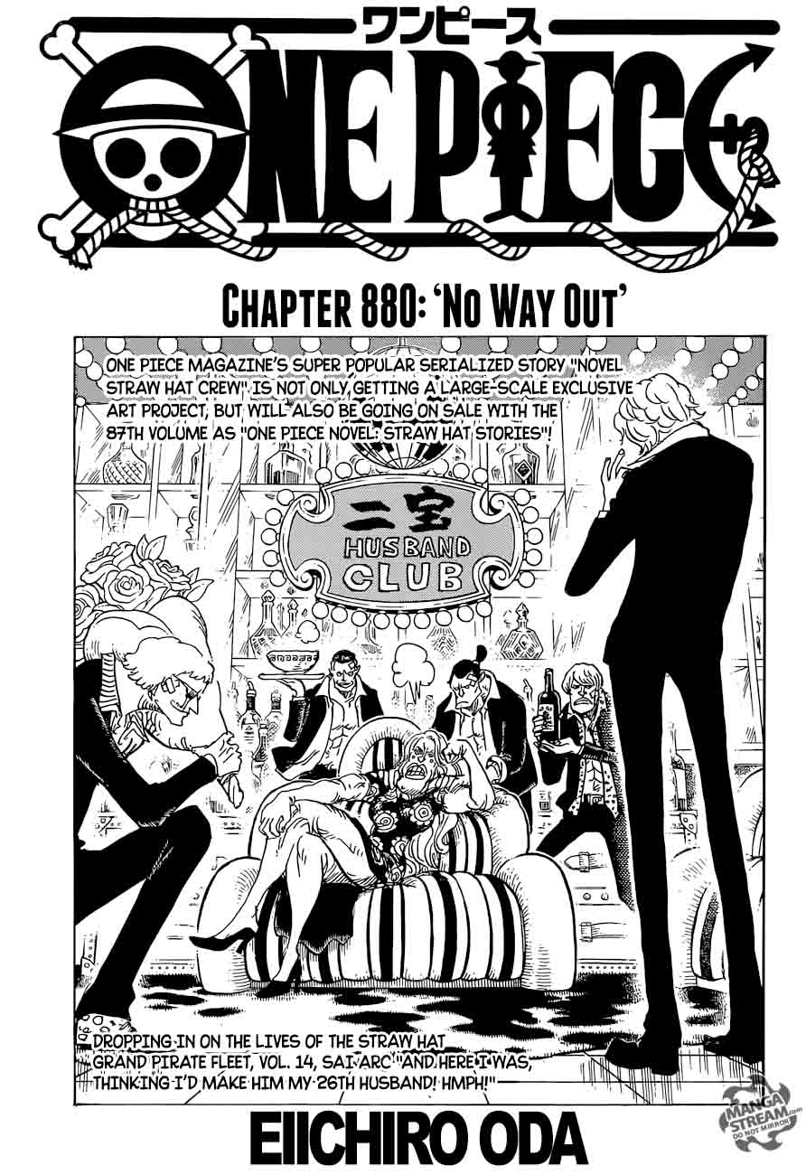One Piece Manga Chapter 880 page 1 - Zero Escape
