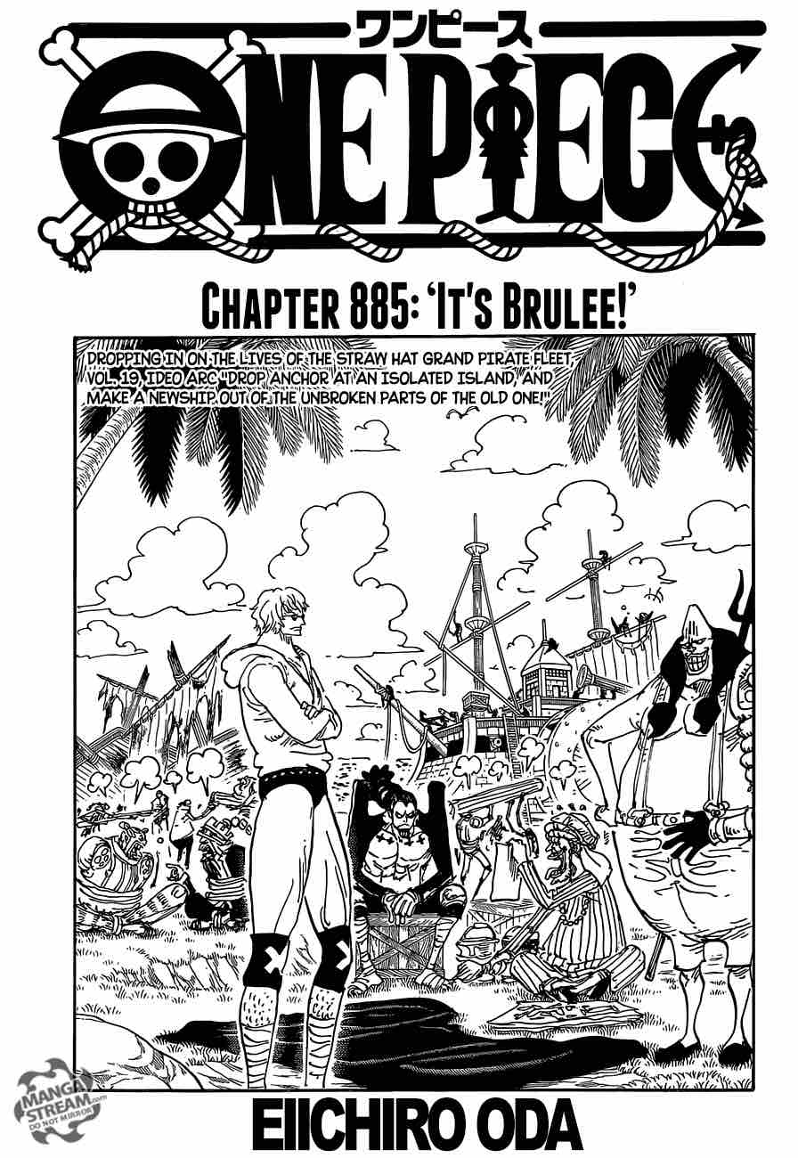 One Piece Manga Chapter 885 page 1 - It's Brûlée!!!