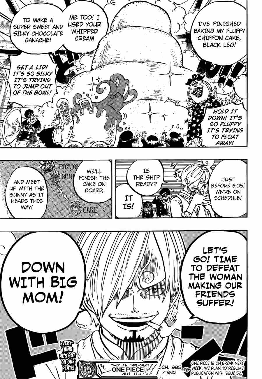 One Piece Manga Chapter 885 page 15 - It's Brûlée!!!