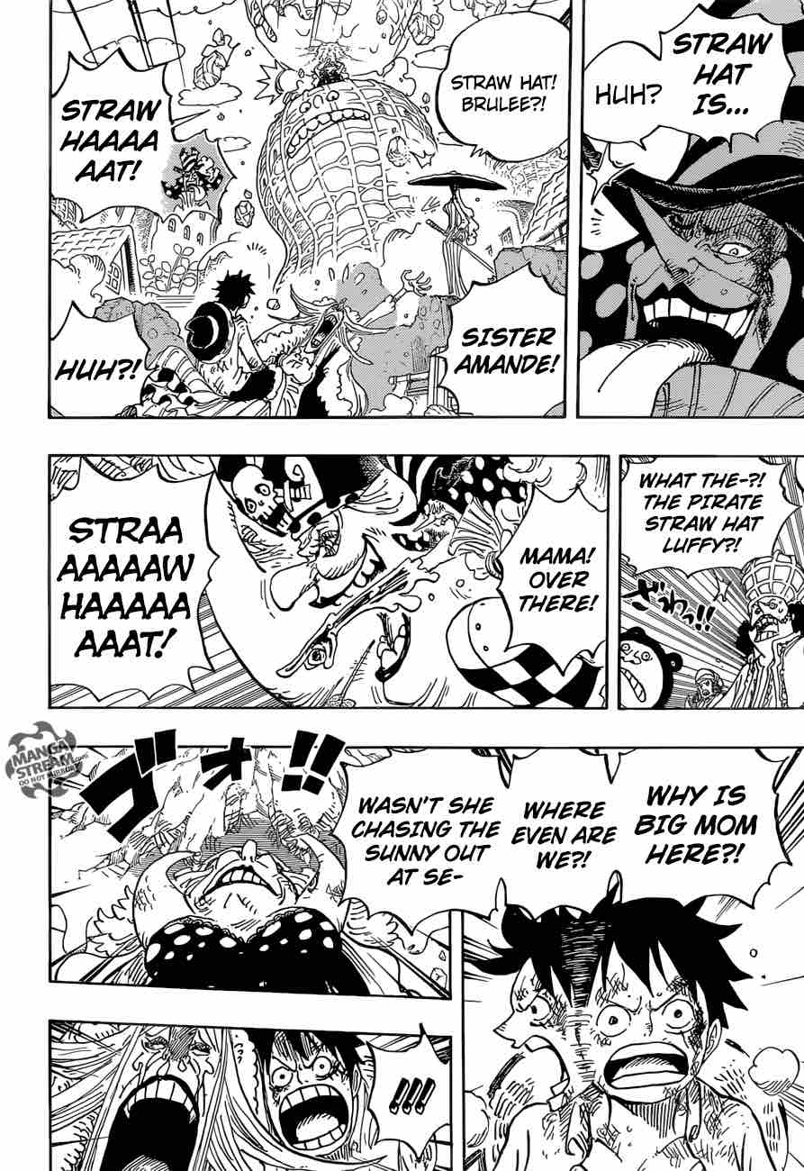 One Piece Manga Chapter 885 page 9 - It's Brûlée!!!