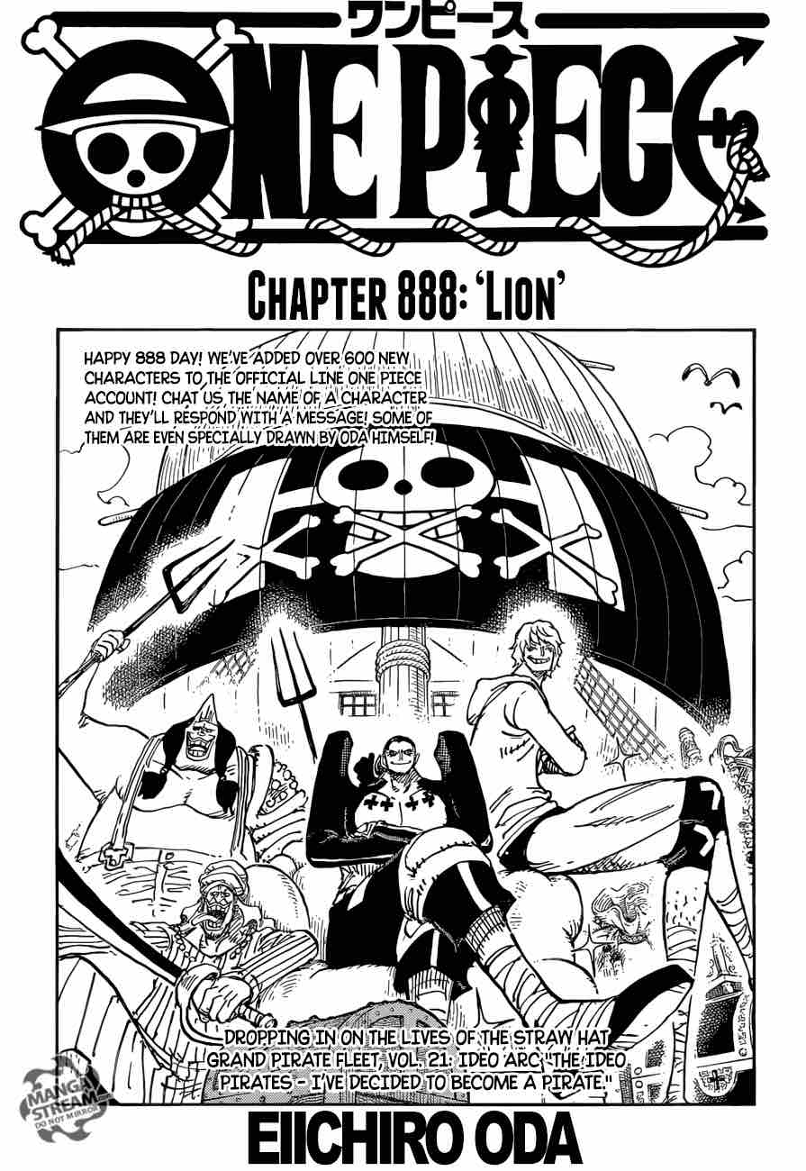 One Piece Manga Chapter 888 page 1 - Lion