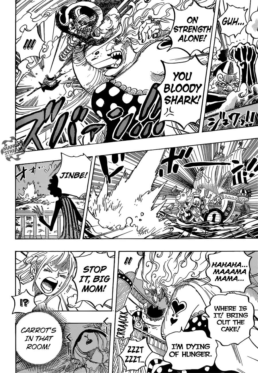 One Piece Manga Chapter 890 page 7 - Big Mom on the Ship