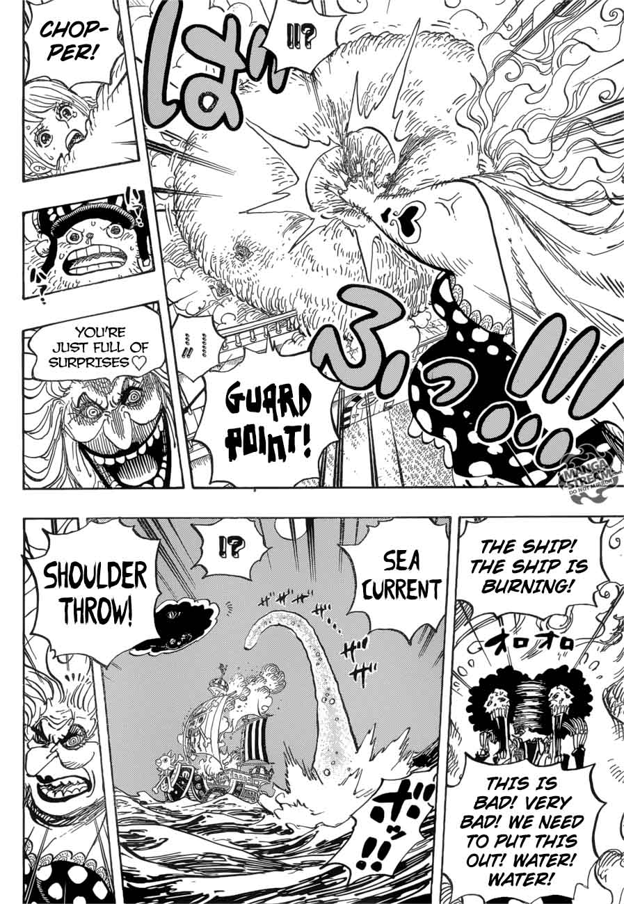 One Piece Manga Chapter 890 page 9 - Big Mom on the Ship