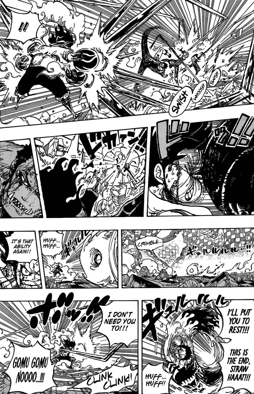 One Piece Manga Chapter 895 page 14 - Luffy the Pirate vs. Commander Katakuri