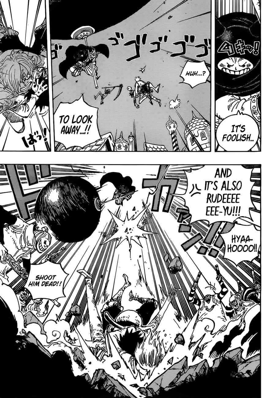 One Piece Manga Chapter 897 page 12 - Pekoms' Cacao Island Escape Plan