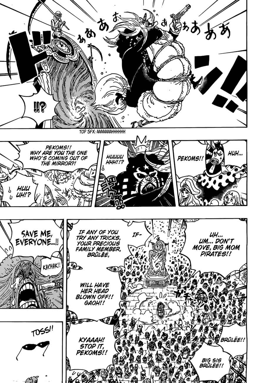 One Piece Manga Chapter 897 page 6 - Pekoms' Cacao Island Escape Plan