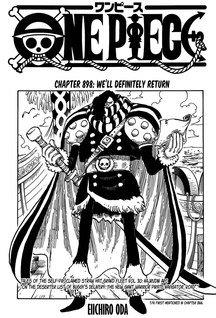 One Piece Manga Chapter 898 page 1 - We'll Definitely Return