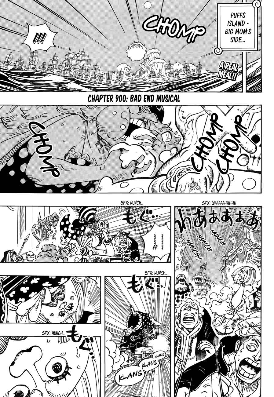 One Piece Manga Chapter 900 page 3 - Bad End Musical