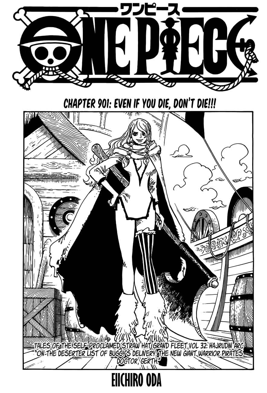 One Piece Manga Chapter 901 page 1 - Even If You Die, Don't Die!!!