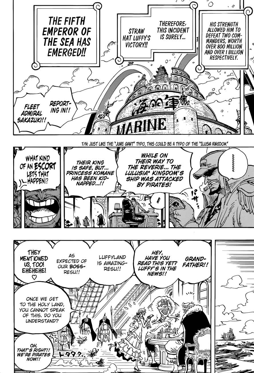 One Piece Manga Chapter 903 page 9 - Fifth Emperor