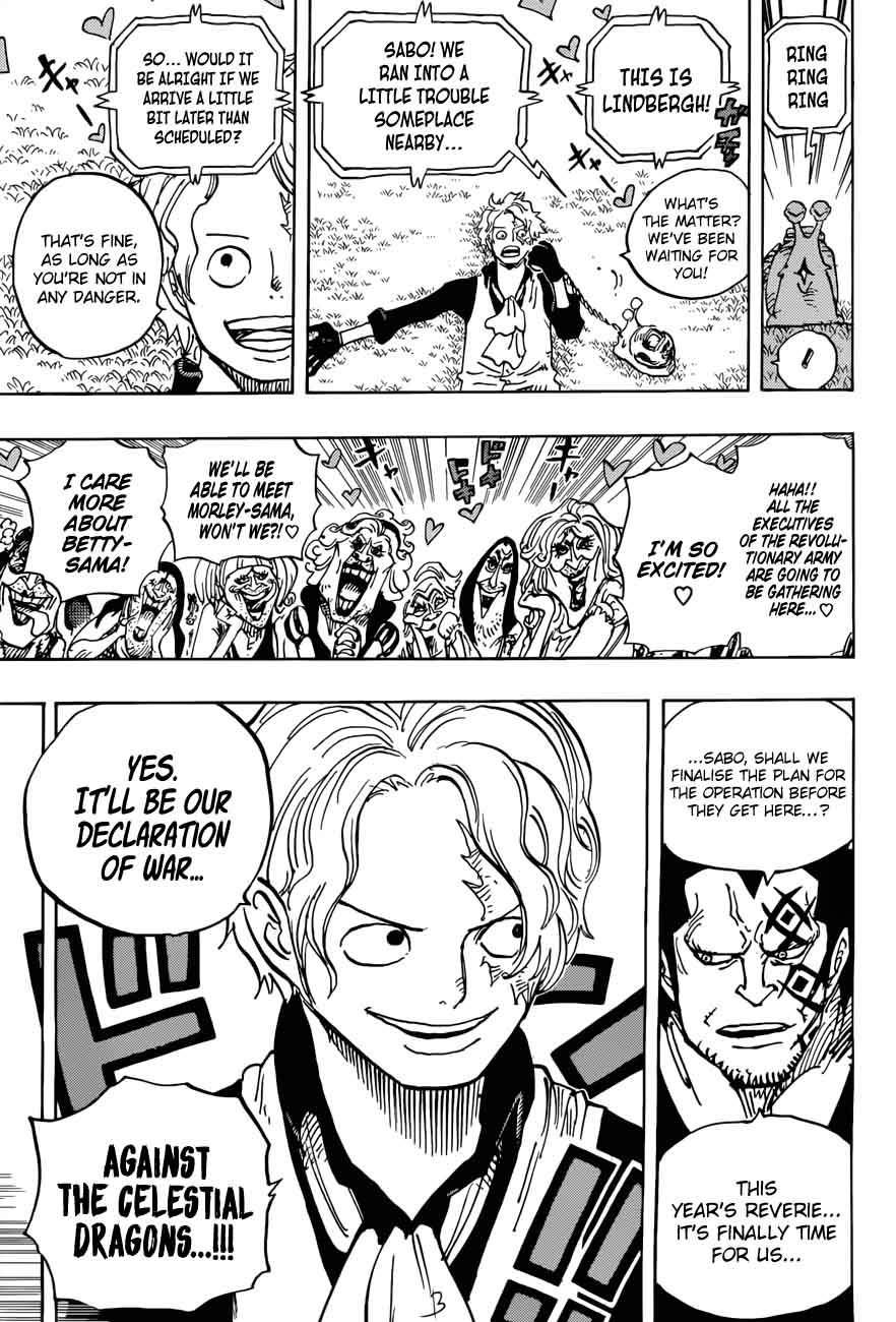One Piece Manga Chapter 904 page 3 - Introducing the Revolutionary Army Commanders