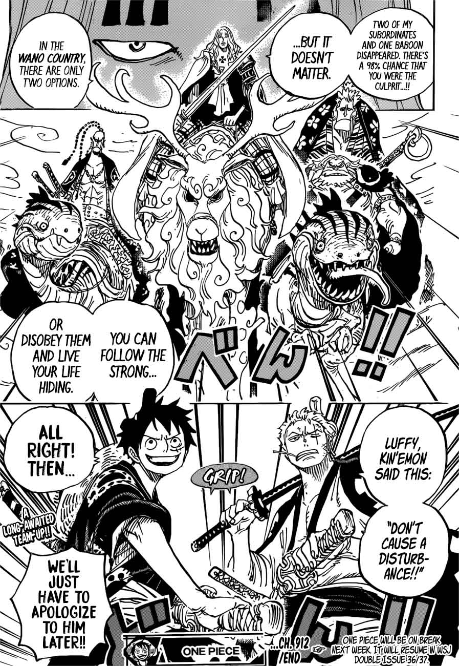 One Piece Manga Chapter 912 page 18 - Amigasa Village