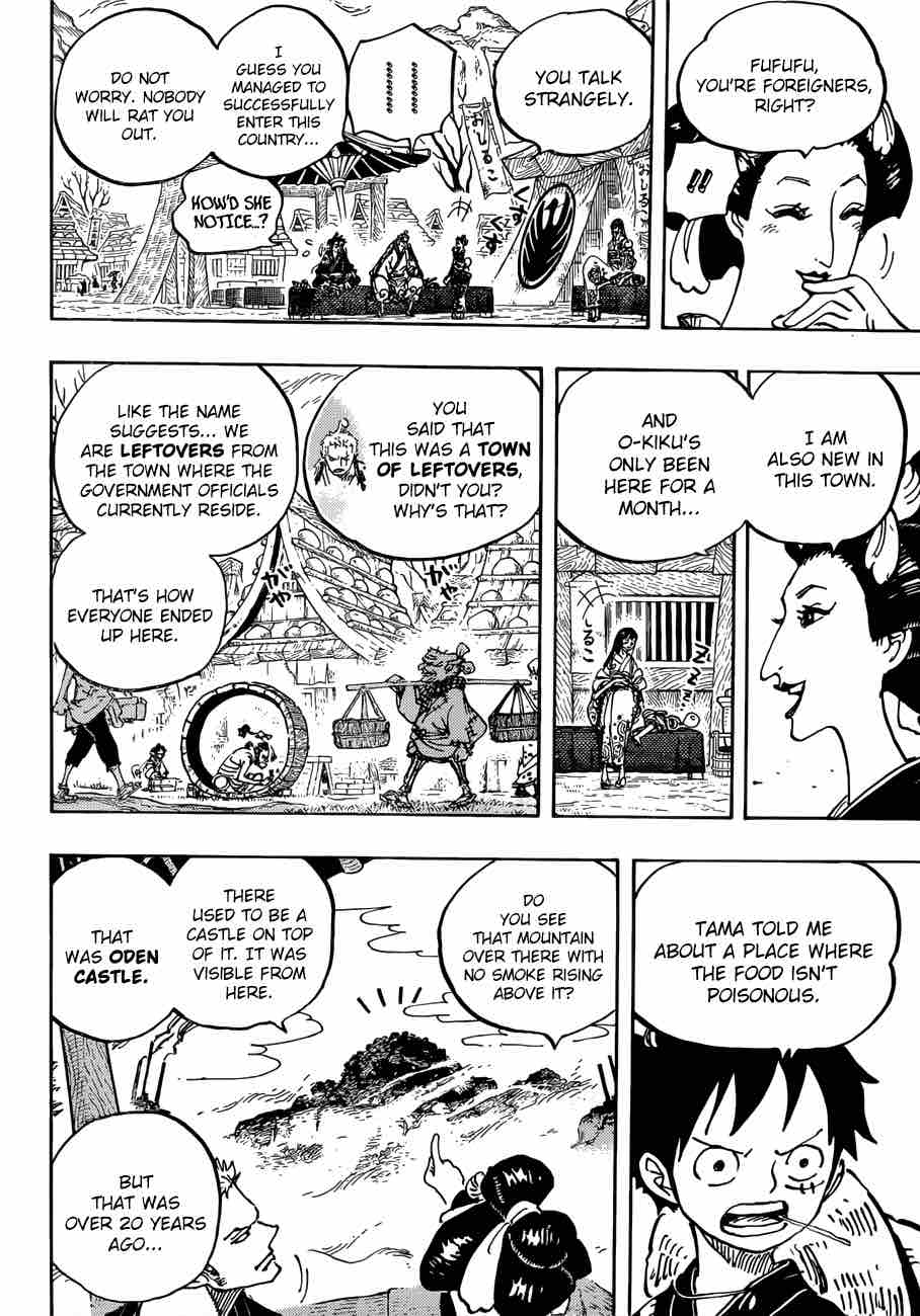 One Piece Manga Chapter 914 page 8 - Okobore Town