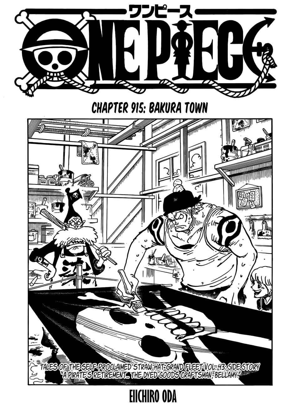 One Piece Manga Chapter 915 page 1 - Bakura Town