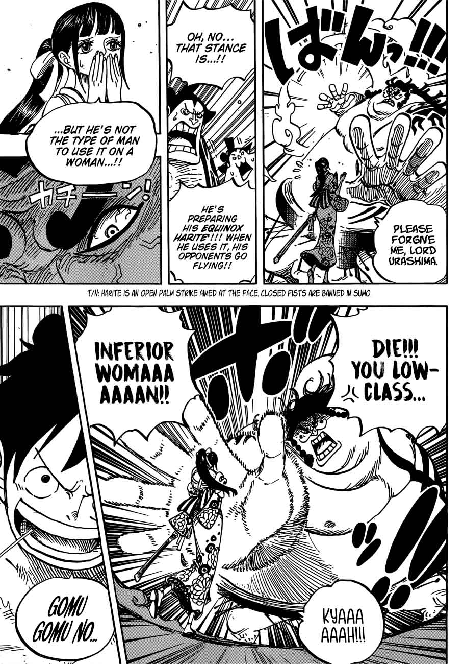 One Piece Manga Chapter 916 page 5 - Wano Country Grand Sumo Tournament