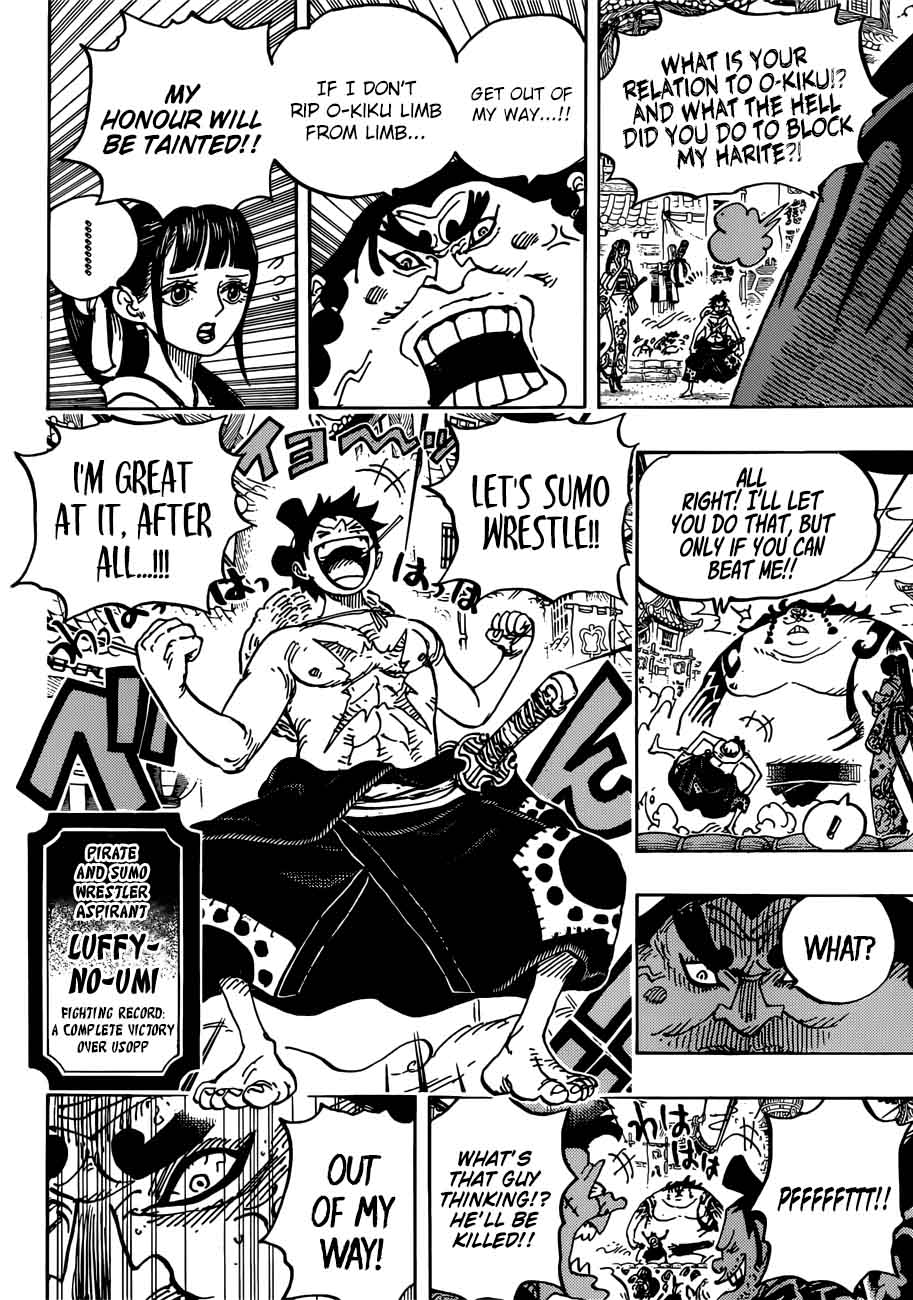 One Piece Manga Chapter 916 page 8 - Wano Country Grand Sumo Tournament