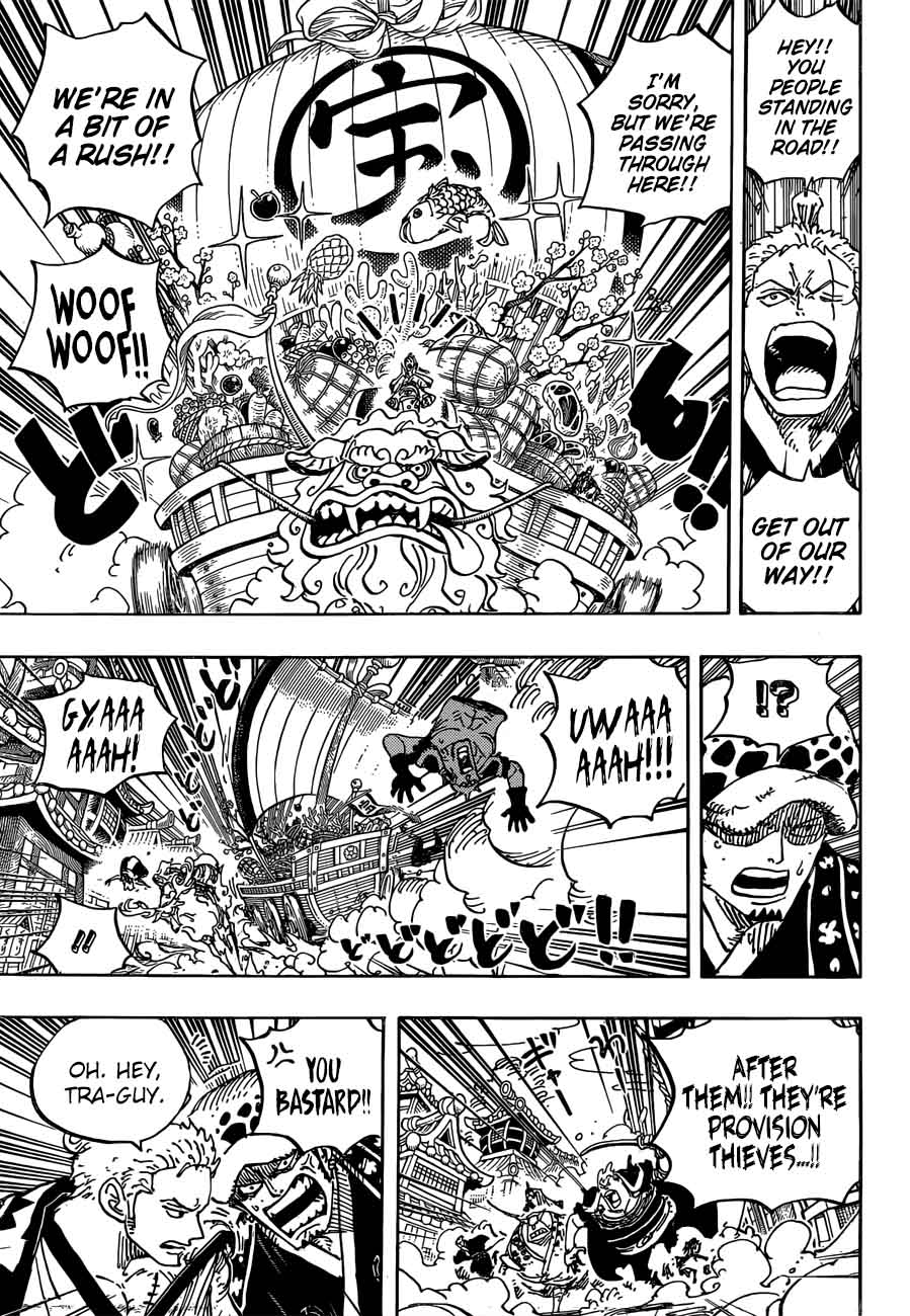 One Piece Manga Chapter 918 page 11 - Luffy-tarou Returns the Favor