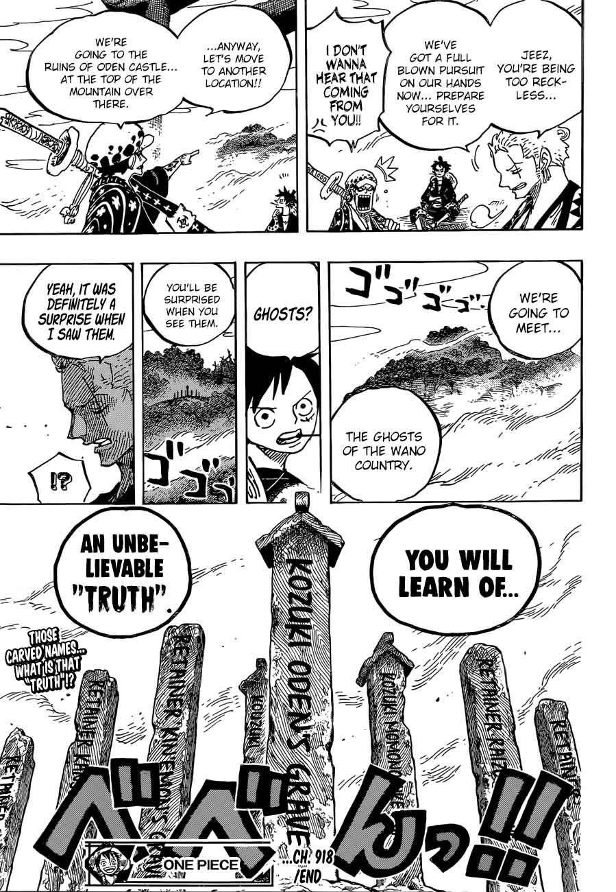 One Piece Manga Chapter 918 page 16 - Luffy-tarou Returns the Favor