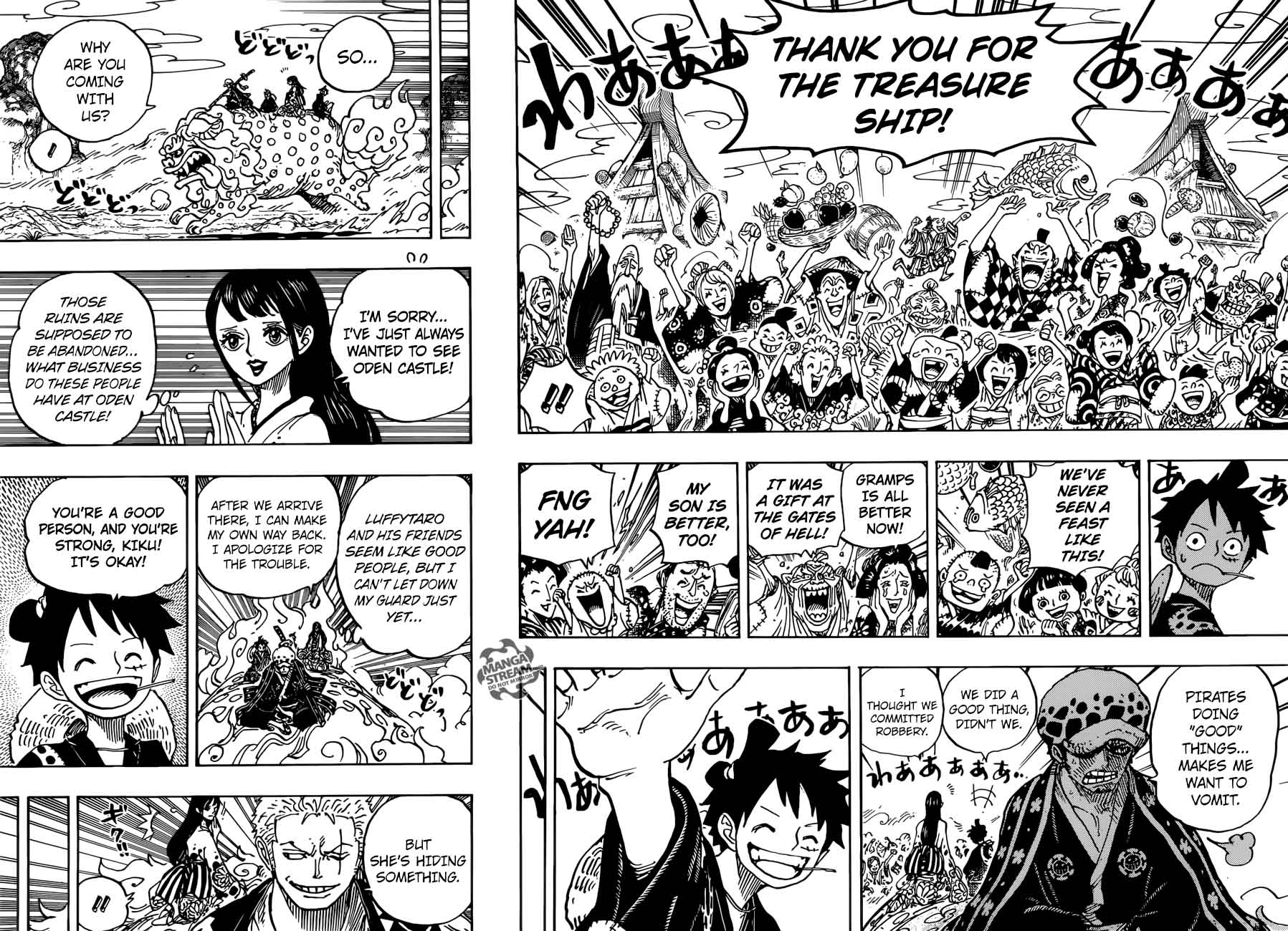One Piece Manga Chapter 919 page 4 - The Ruins of Oden Castle