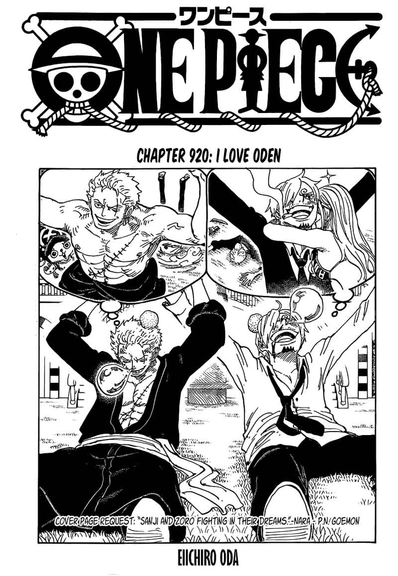One Piece Manga Chapter 920 page 1 - I Love Oden