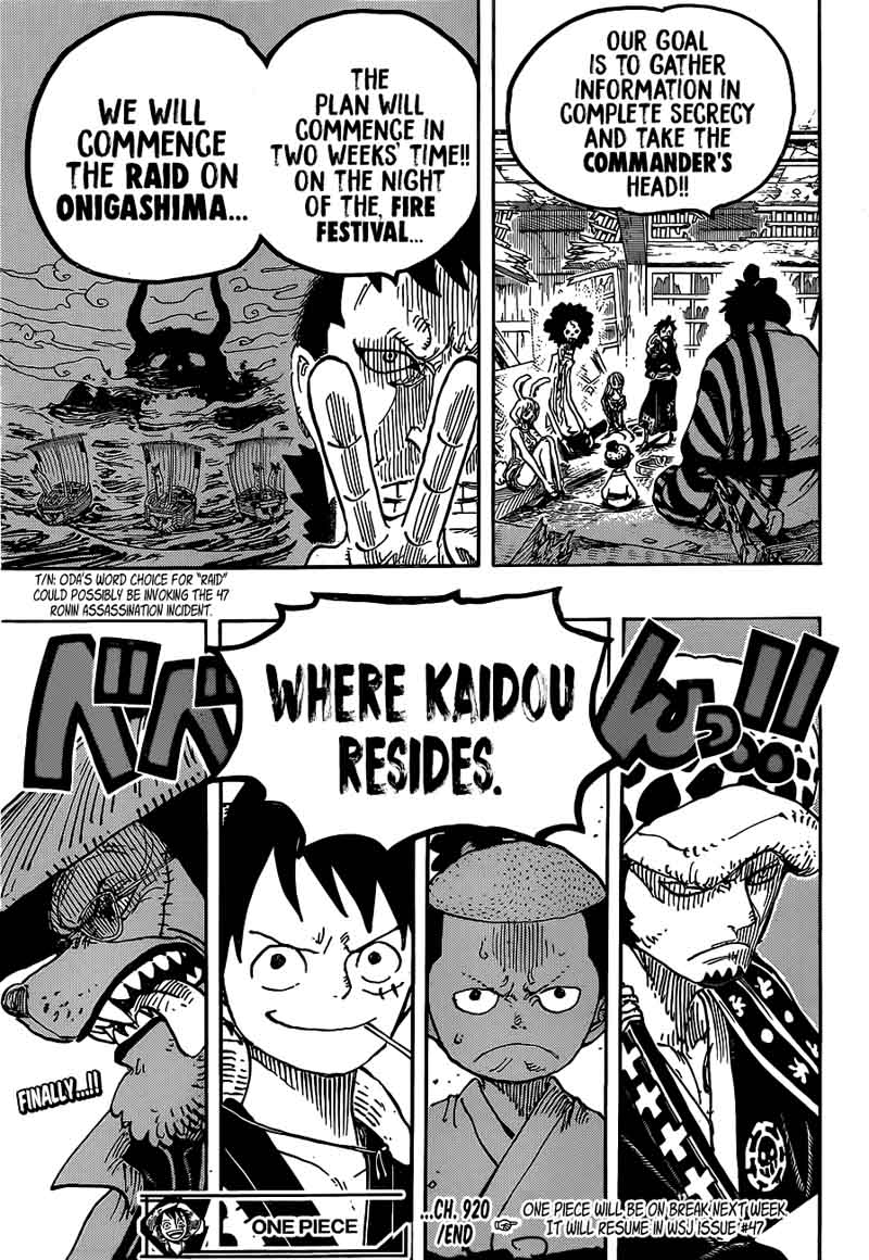 One Piece Manga Chapter 920 page 16 - I Love Oden