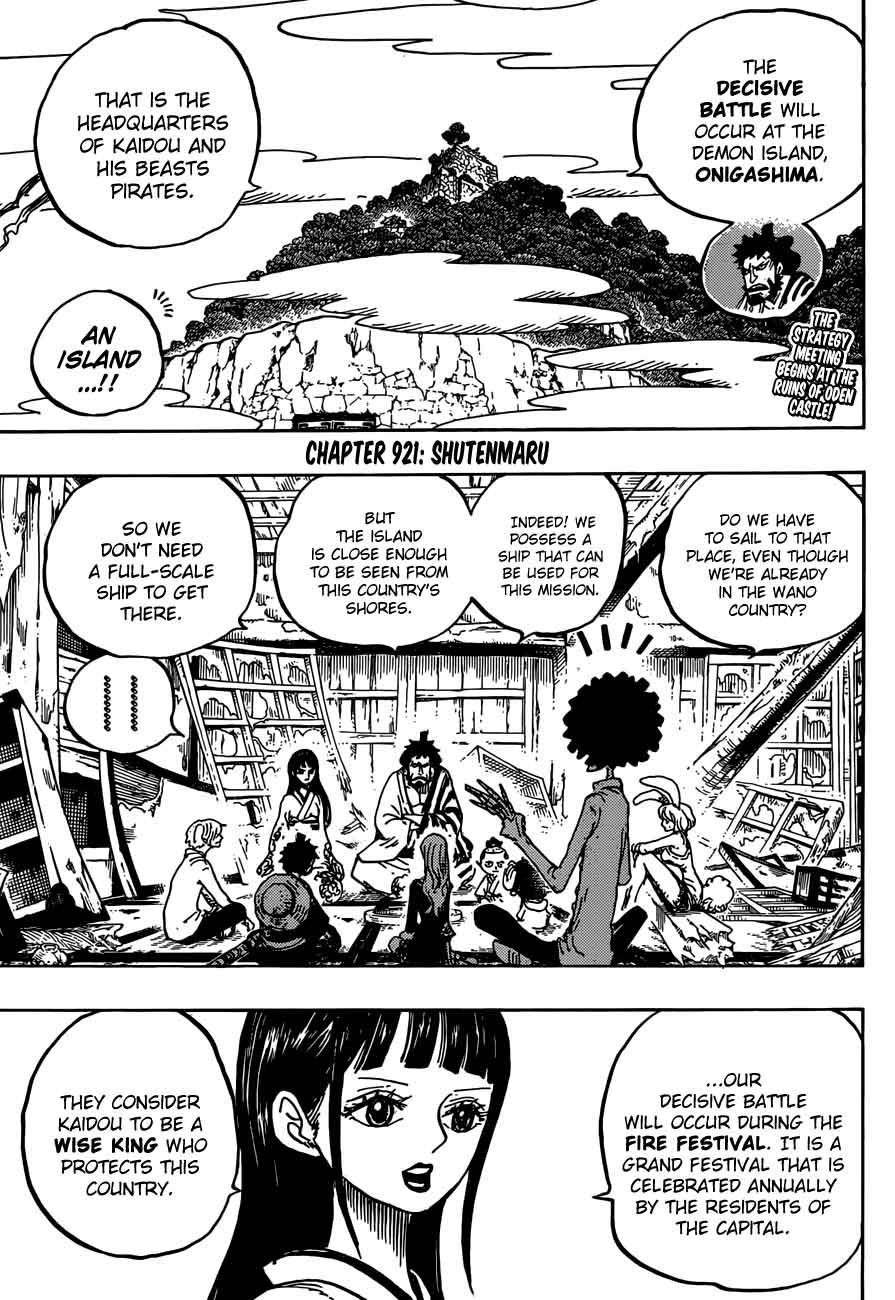 One Piece Manga Chapter 921 page 3 - Shutenmaru