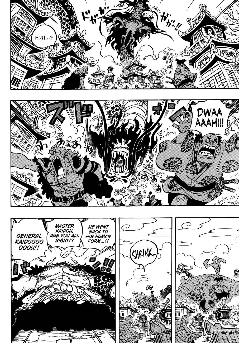 One Piece Manga Chapter 923 page 10 - Emperor of the Sea Kaidou vs. Luffy