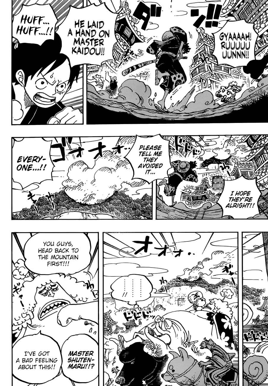 One Piece Manga Chapter 923 page 3 - Emperor of the Sea Kaidou vs. Luffy
