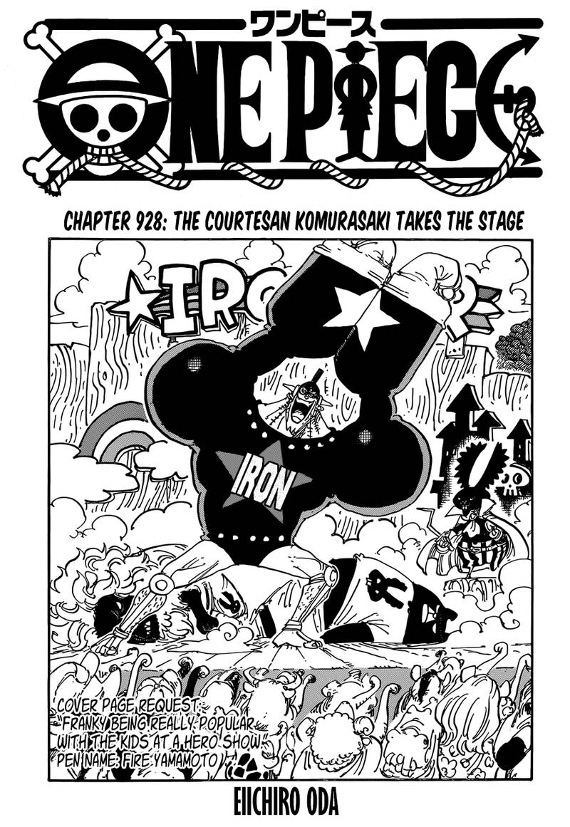 One Piece Manga Chapter 928 page 3 - Introducing Komurasaki the Oiran