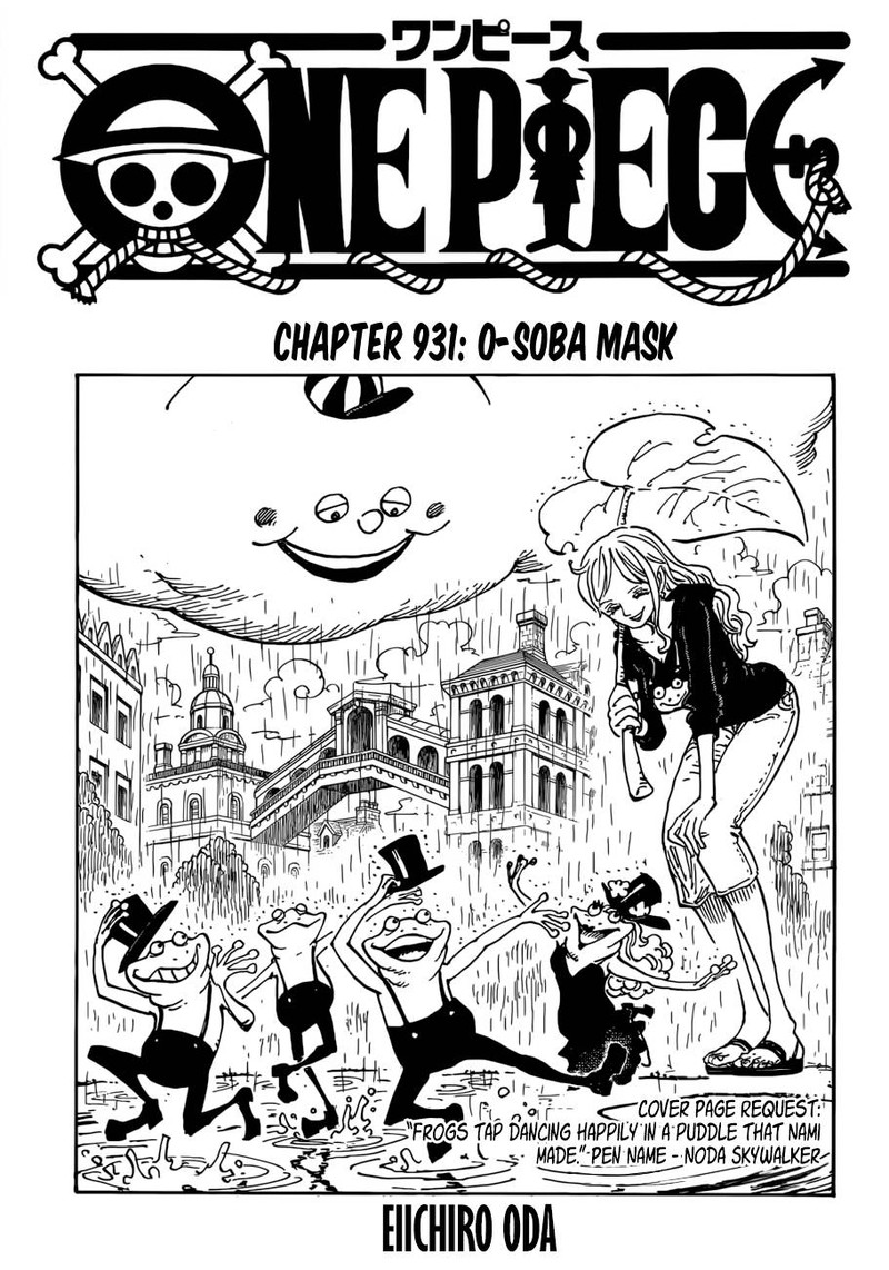 One Piece Manga Chapter 931 page 1 - O-Soba Mask