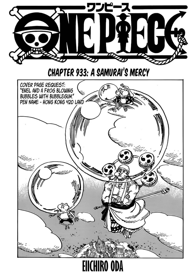 One Piece Manga Chapter 933 page 1 - A Warrior's Mercy