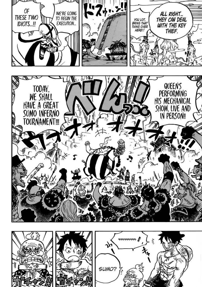 One Piece Manga Chapter 936 page 4 - The Grand Sumo Inferno