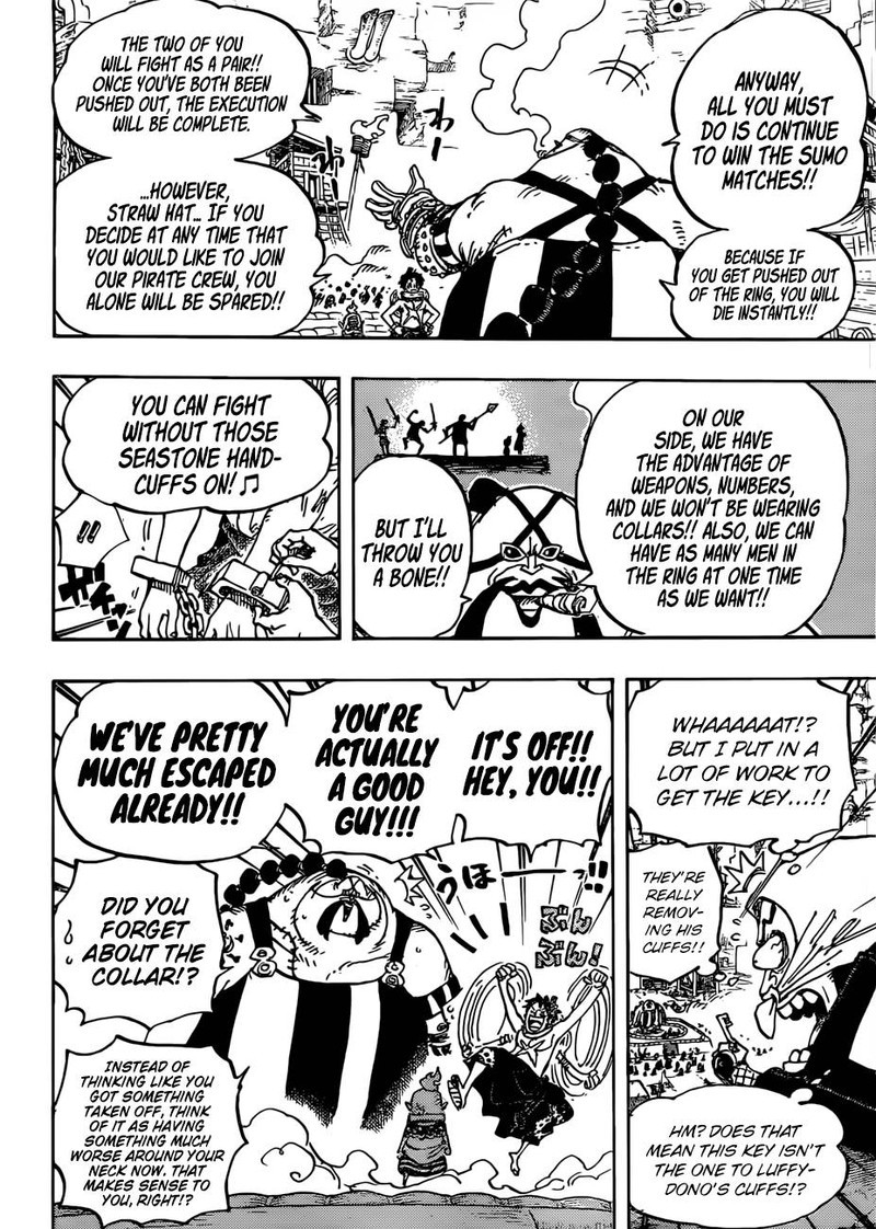One Piece Manga Chapter 936 page 6 - The Grand Sumo Inferno