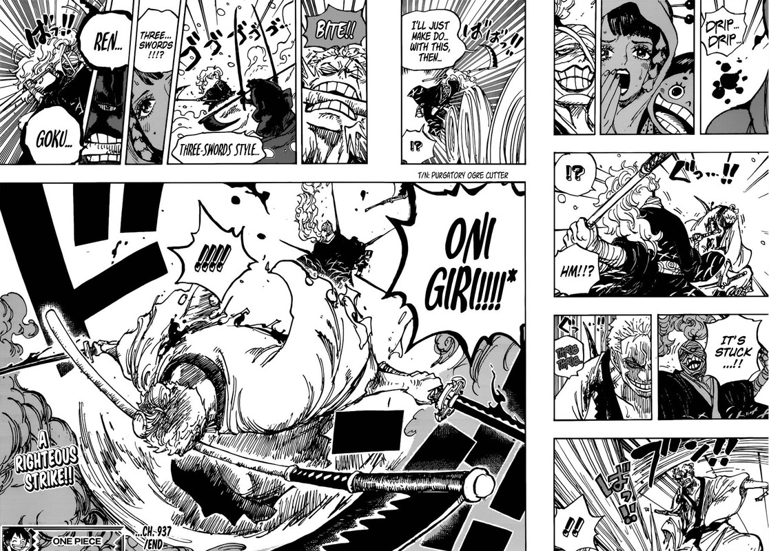 One Piece Manga Chapter 937 page 15 - Gyukimaru on Oihagi Bridge