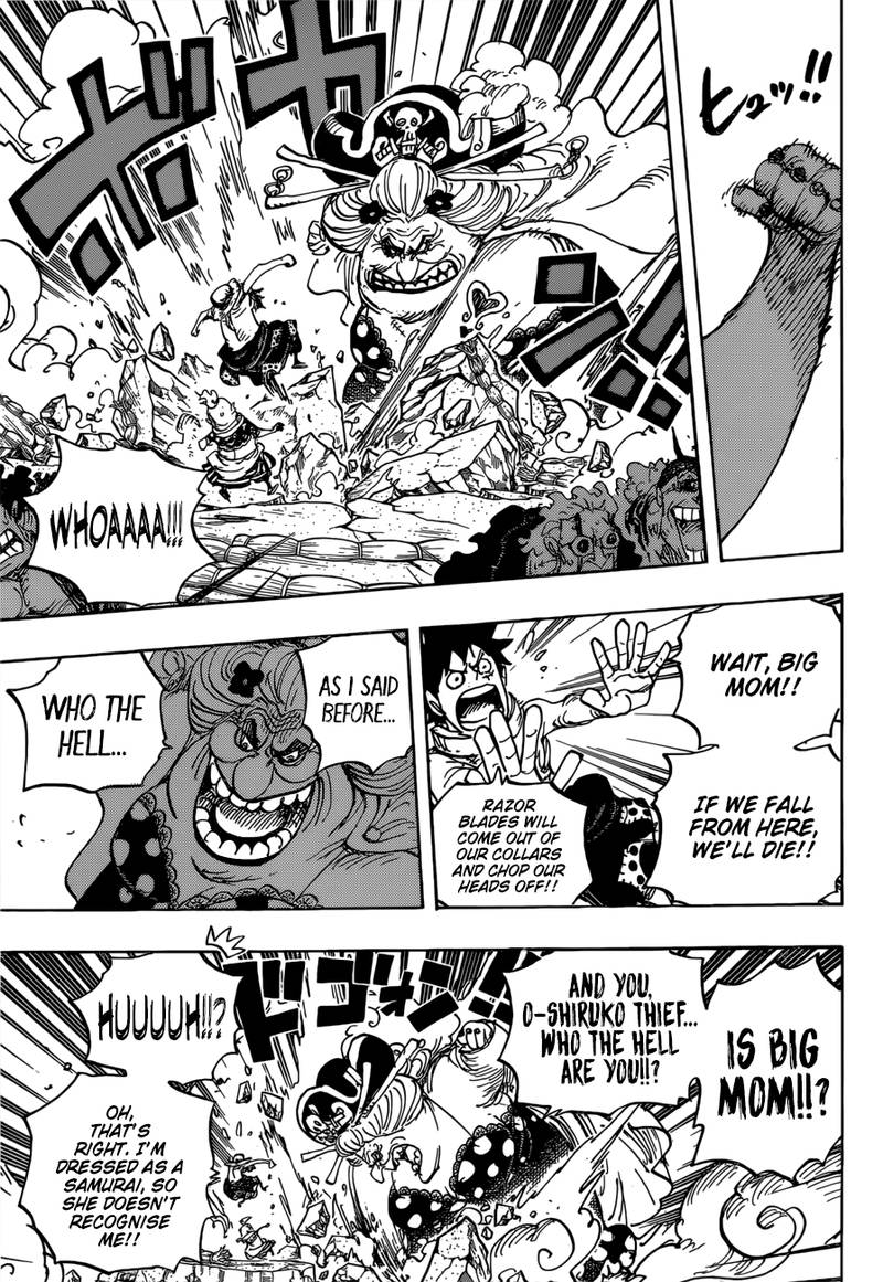 One Piece Manga Chapter 946 page 11 - Queen vs. O-Lin