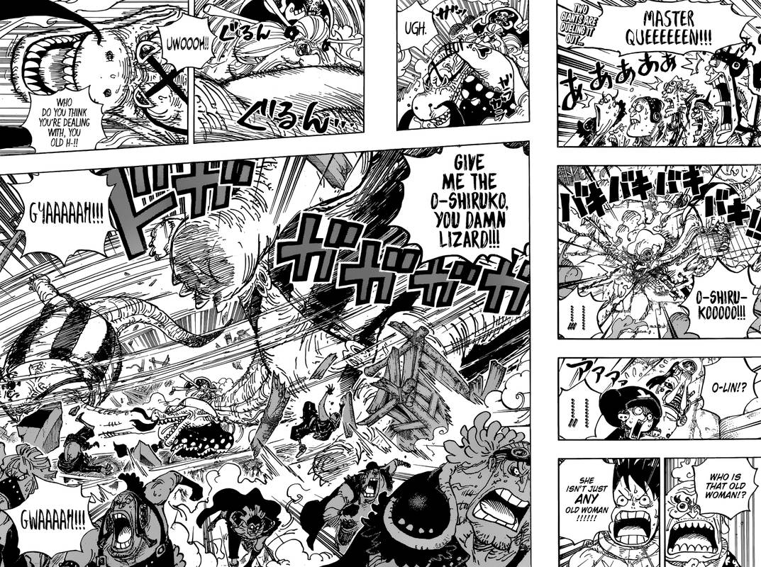 One Piece Manga Chapter 946 page 2 - Queen vs. O-Lin
