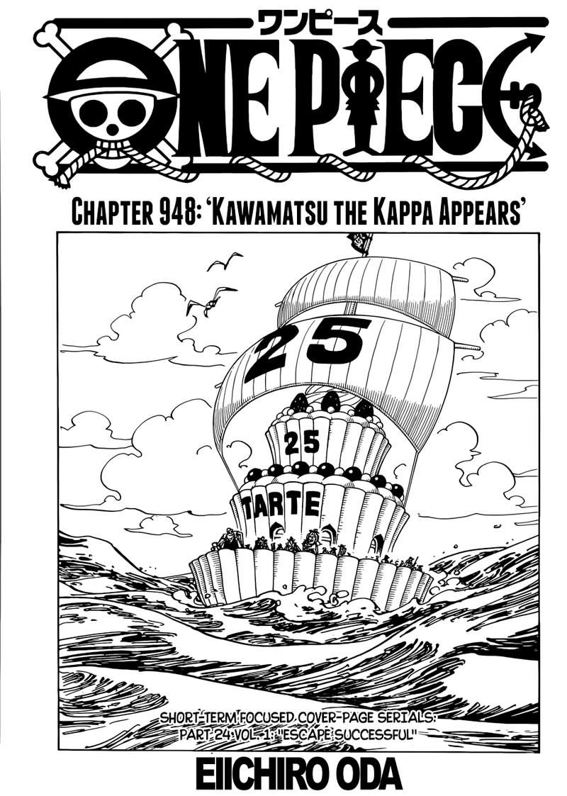 One Piece Manga Chapter 948 page 1 - Introducing Kawamatsu the Kappa