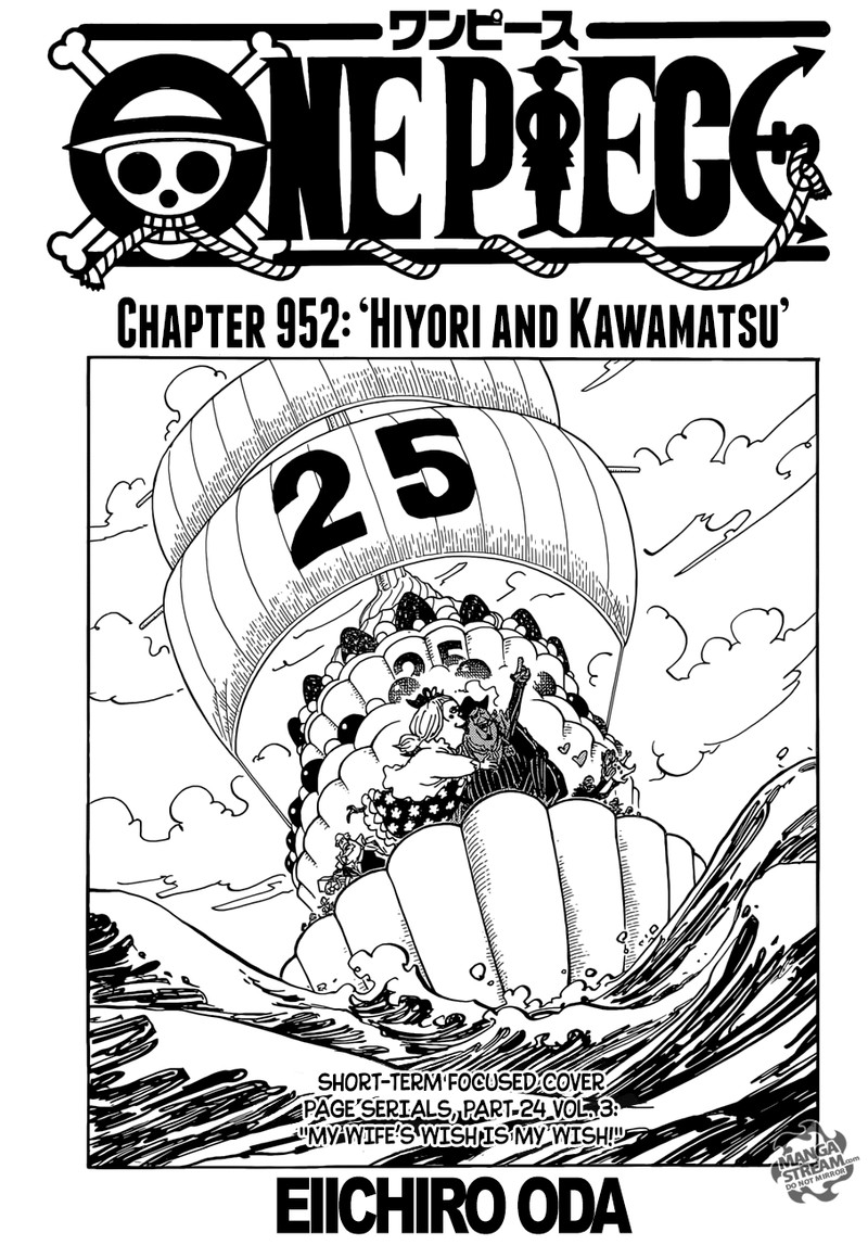 One Piece Manga Chapter 952 page 1 - Hiyori and Kawamatsu