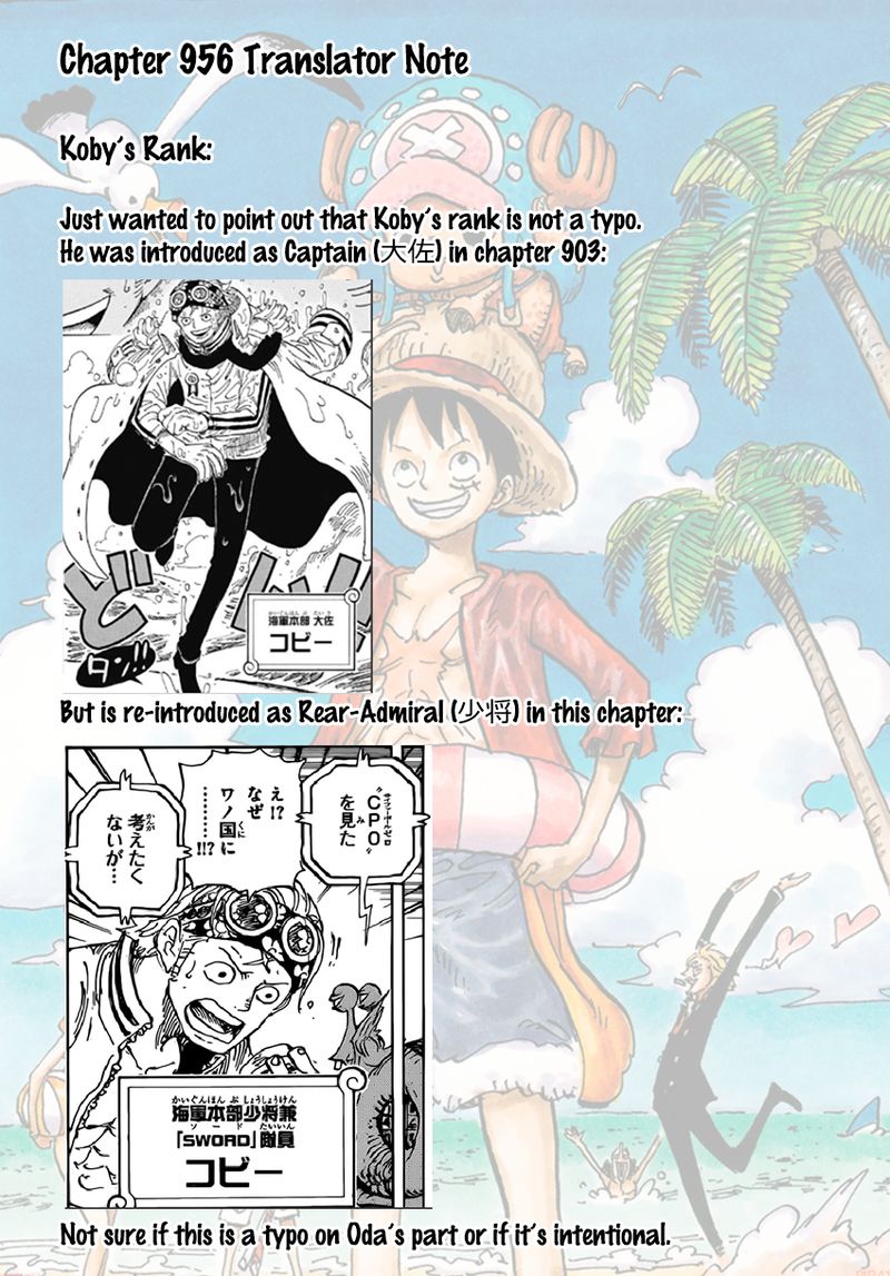 One Piece Manga Chapter 956 page 19 - Big News
