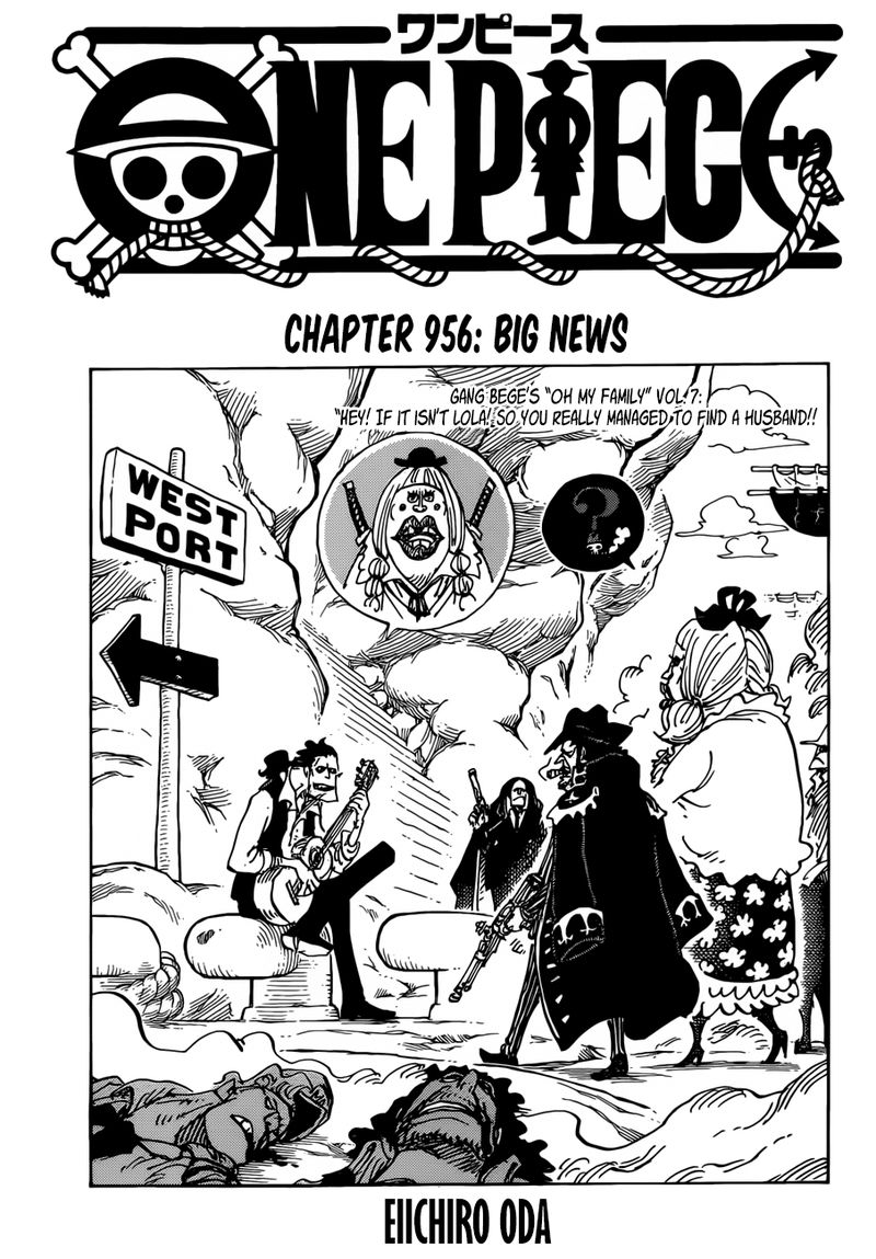 One Piece Manga Chapter 956 page 2 - Big News