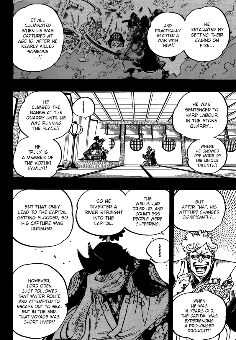 One Piece Manga Chapter 960 page 8 - Introducing Kouzuki Oden